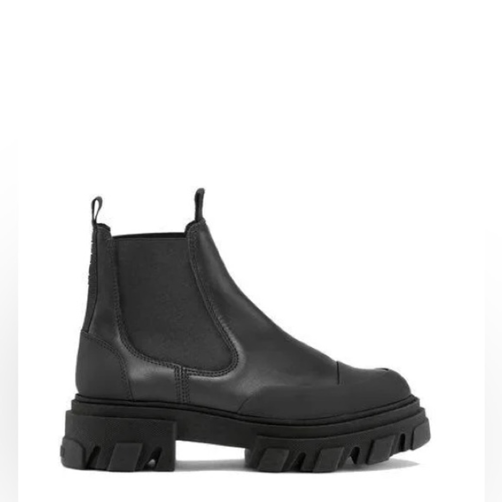 Ganni leather chelsea boots